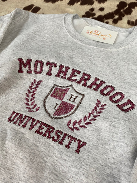 Motherhood University Embroidered Sweatshirt