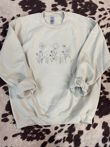 Pumpkin Monogram Embroidered Sweatshirt – Broad River Boutique, LLC