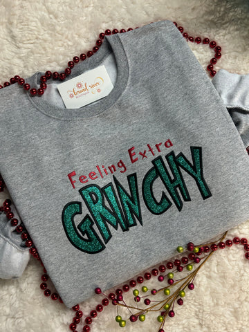 Feeling Grinchy Embroidered Sweatshirt