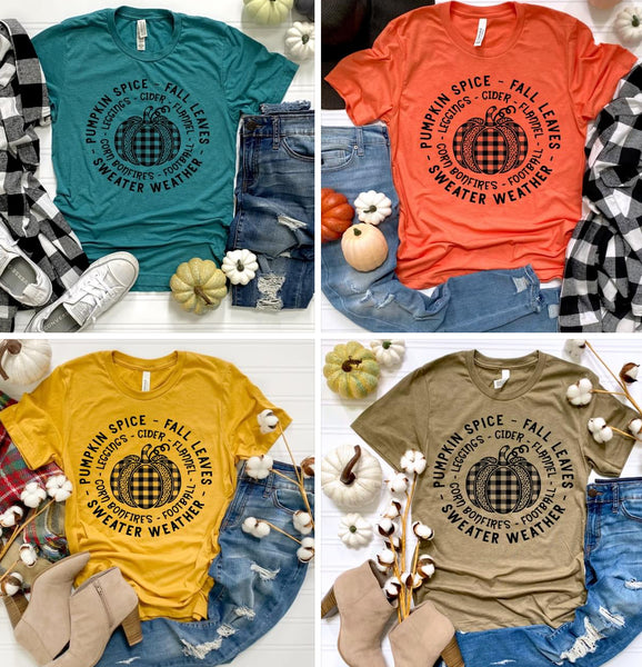 Plaid Pumpkin T-shirt