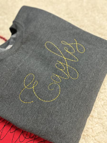 Custom Word Embroidery Sweatshirt