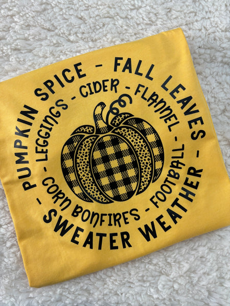 Plaid Pumpkin T-shirt