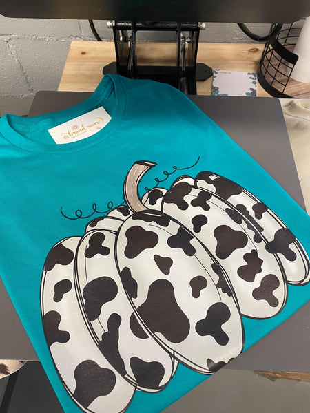 Cow Print Pumpkin T-shirt