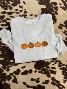 Pumpkins Embroidered Sweatshirt