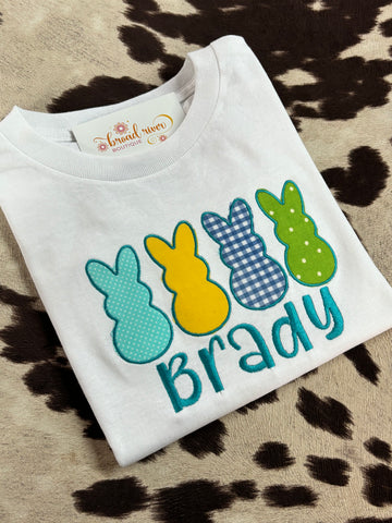 Boy  Bunny Embroidered Name T-shirt