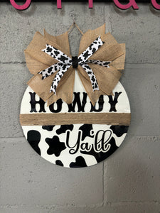 Howdy Cow Door Hanger