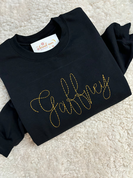 Custom Word Embroidery Sweatshirt