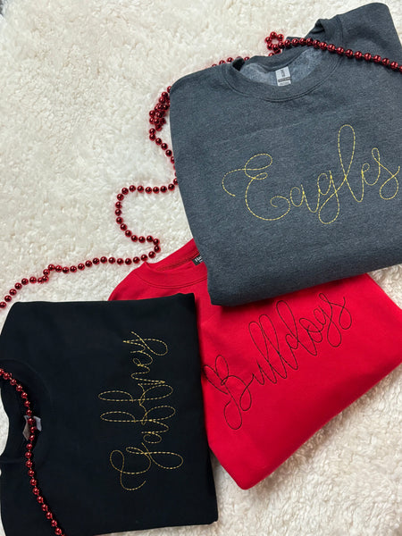 Custom Word Embroidery Sweatshirt