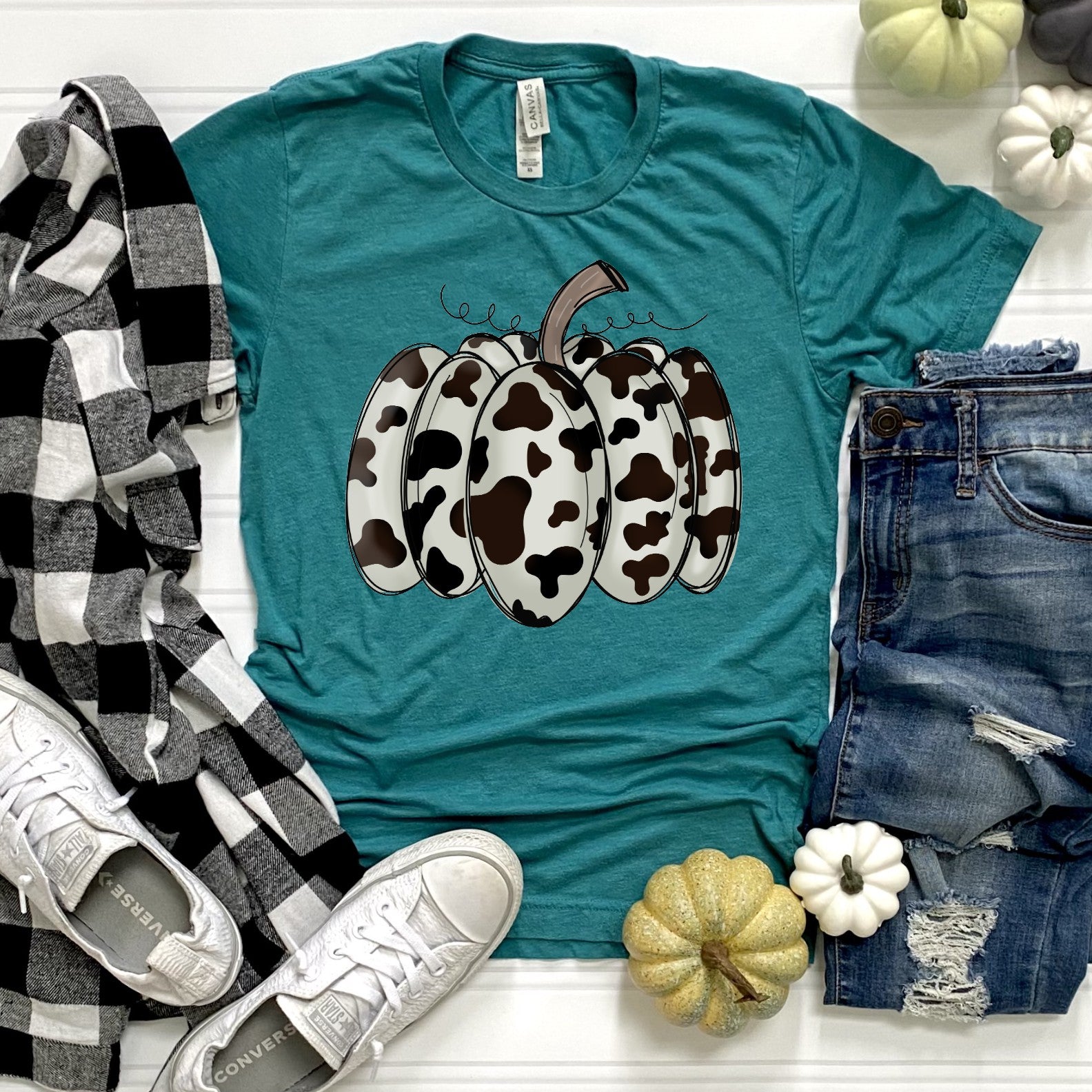 Cow Print Pumpkin T-shirt