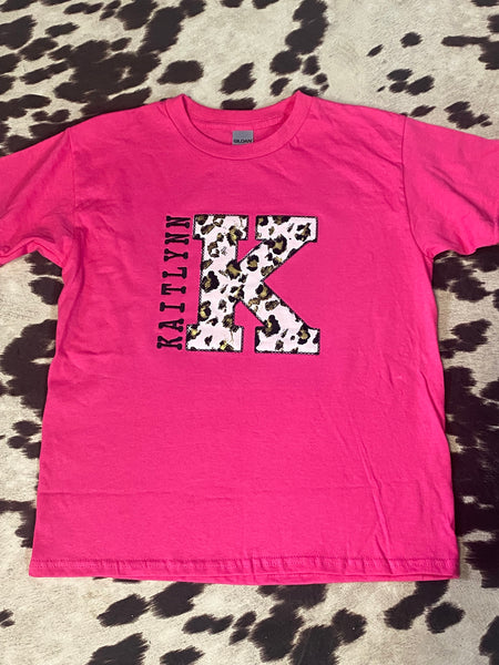 Cheetah Girls Applique Name embroidered shirt youth pink custom personalized tshirt toddler diva