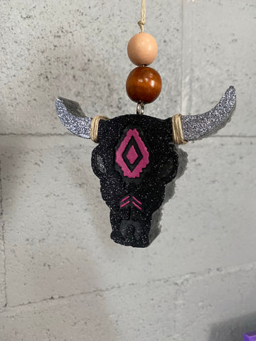 Blackened Bull Skull Freshie