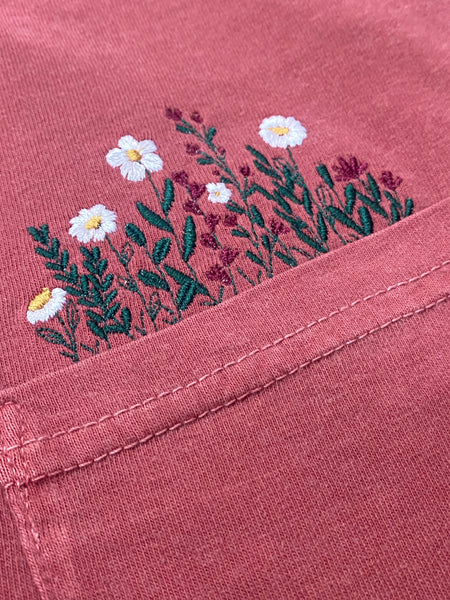 Wildflowers Embroidered Pocket Tee