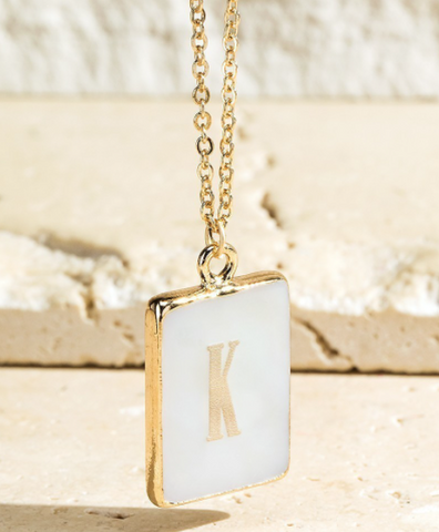 "Golden Initial" Necklace (Multiple Letters Available)