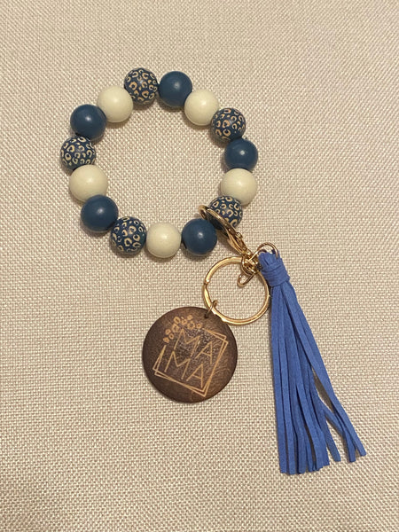 “Mama Beaded” Keychain Bracelet