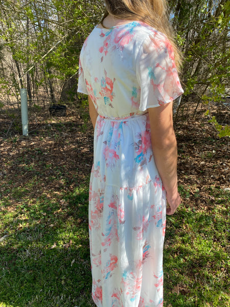 Spring Flowers Maxi Dress