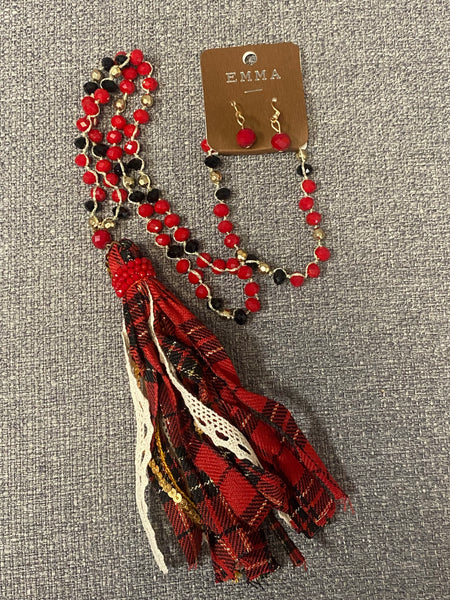 “Red is my Favorite Color” Tassel Necklace
