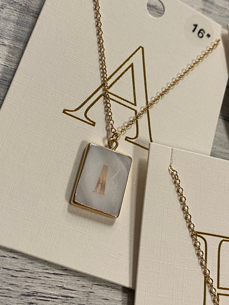 "Golden Initial" Necklace (Multiple Letters Available)