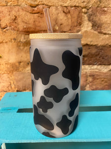 “Cow is the New Black” Glass Tumbler