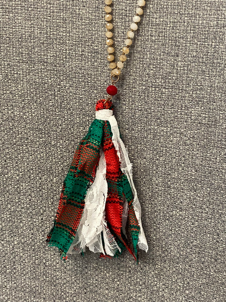“Little Bit of Christmas” Tassel Necklace