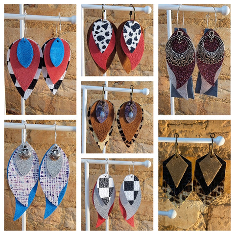 Leather Interchangeable Earrings