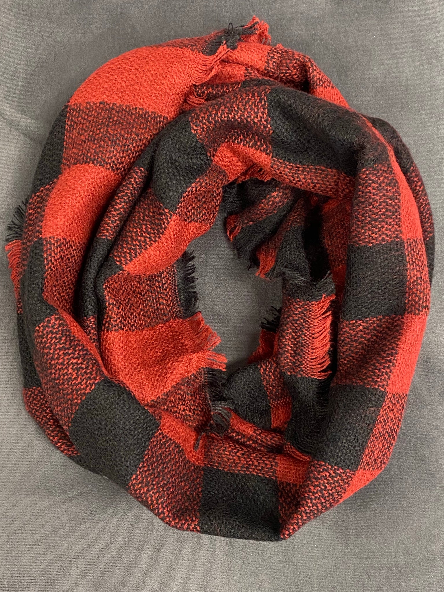“Covered in Red” Infinity Scarf